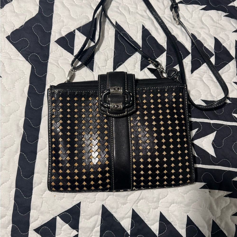 Brighton Black and Brown Crossbody Bag